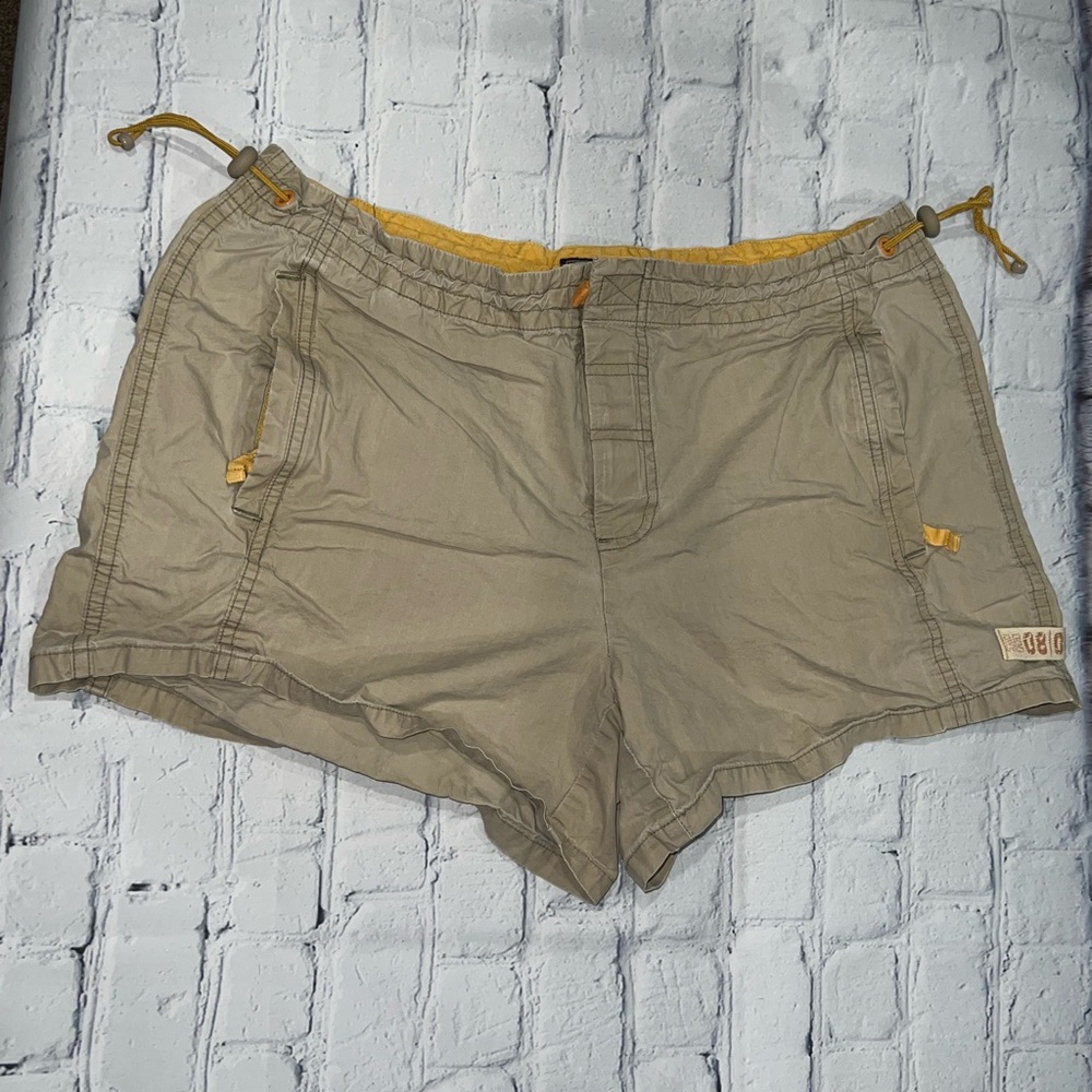 American Eagle Outfitters Tan Cargo Shorts with Drawstring Waist - Picture 1 of 5